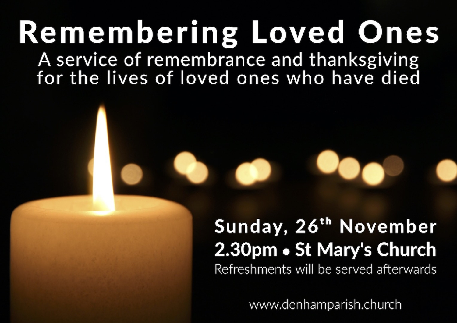 remembering loved ones poster 2023 landscape Denham Parish Church
